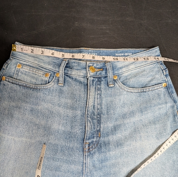 J. Crew High Rise Super Wide Leg Blue Elliott Wash 90s Jeans Size 28 - Picture 6 of 9